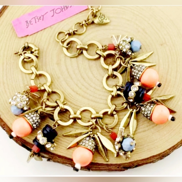 Boho multicolor Crystal charm bracelet with adjustable chain BOGO - Picture 7 of 11